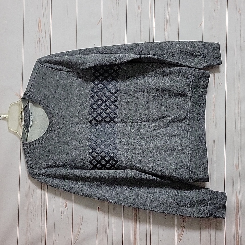 J. Lindenberg Gray Long Sleeve Crew Neck Sweatshirt Small